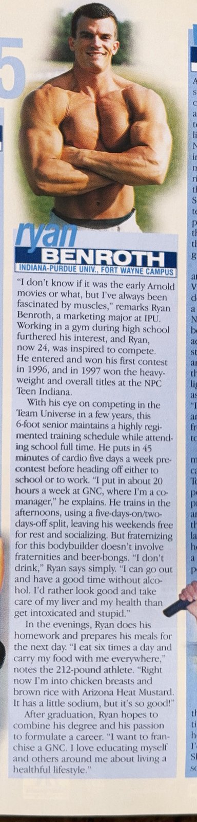 Muscle & Fitness Magazine feature — Ryan Benroth