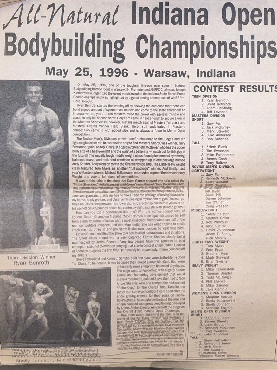 1996 Indiana Open — Teen Division Winner Ryan Benroth
